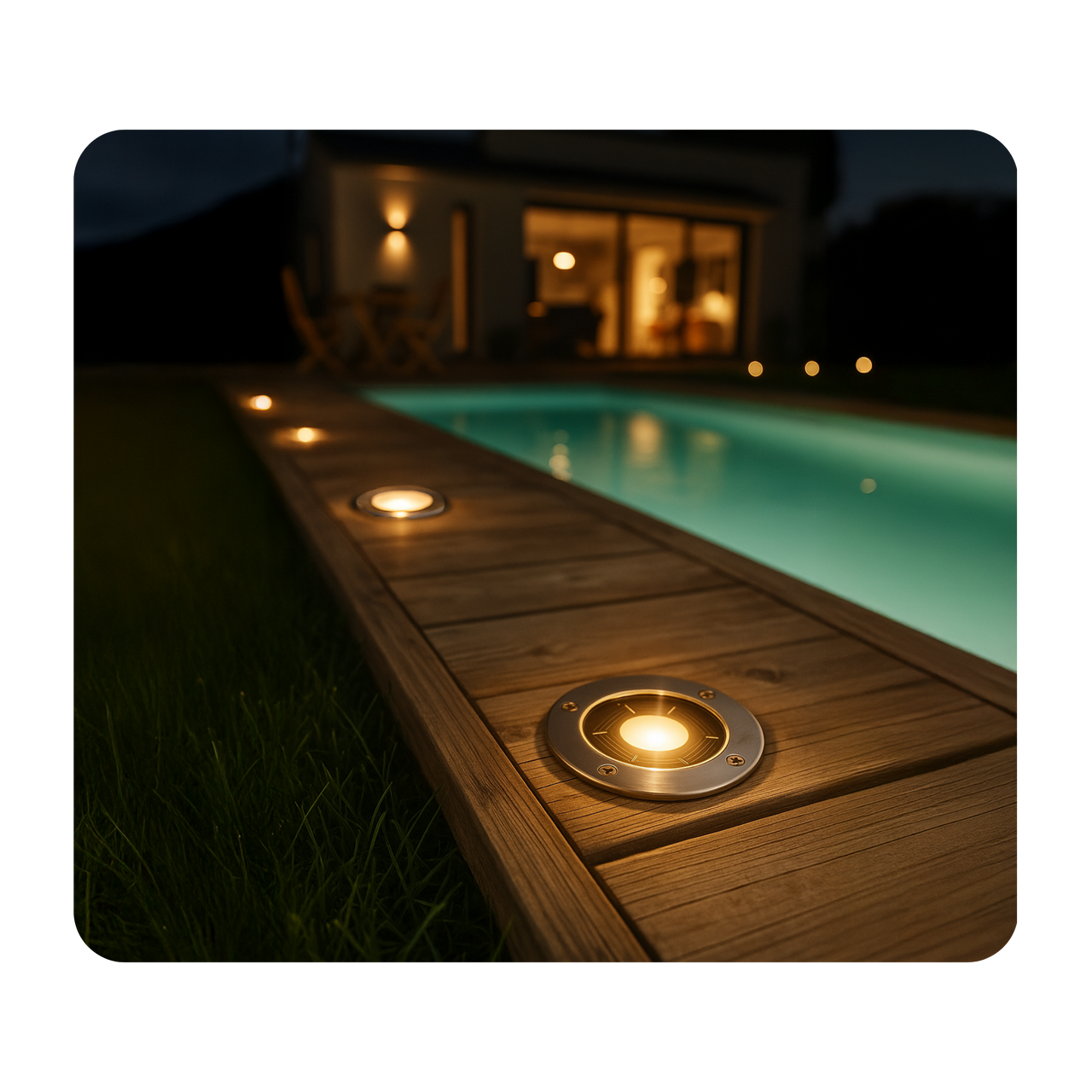 Kit de 2 spots solaires encastrables FLOOR – Inox IP67, veilleuse intégrée, 8h d’autonomie - Wattnlight