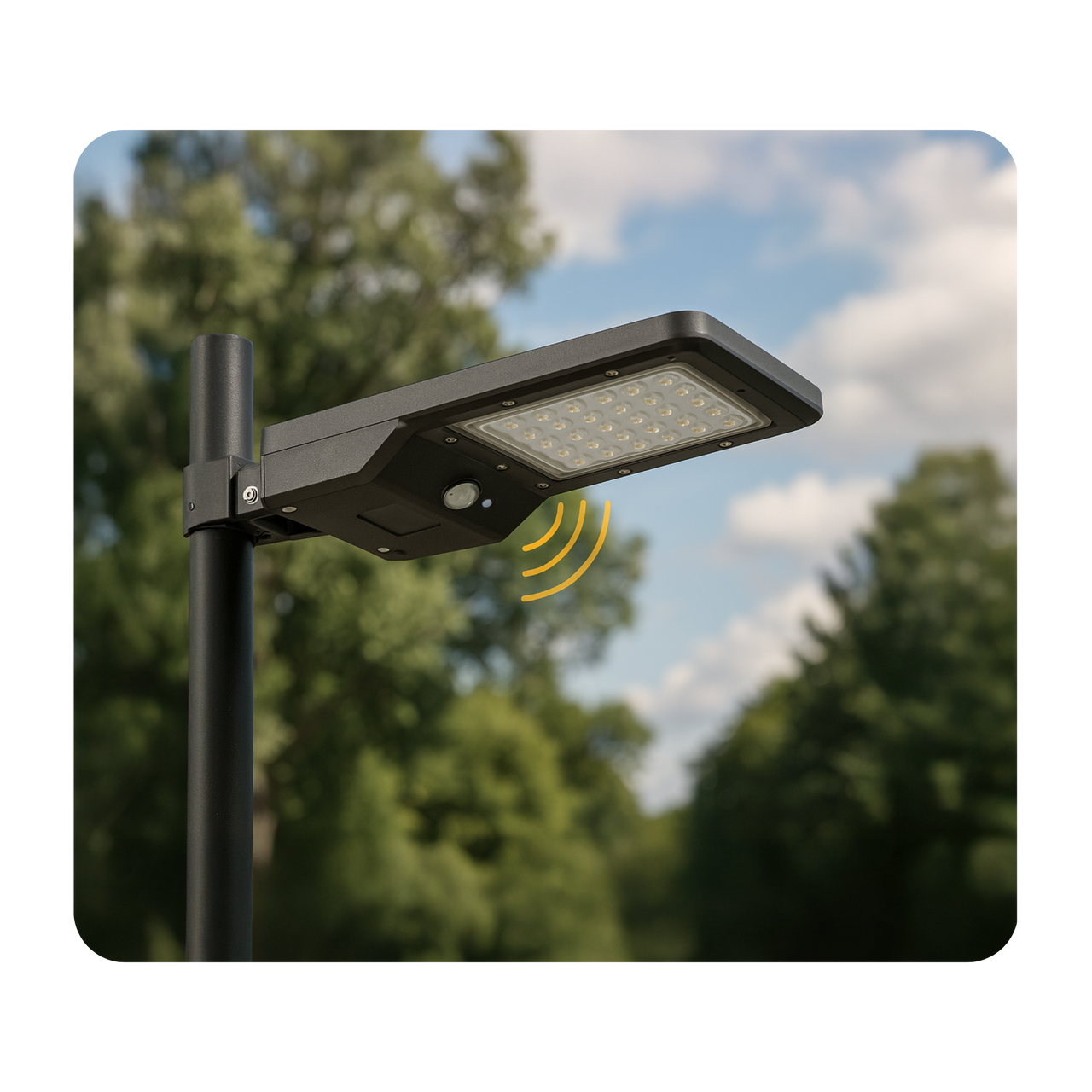 Lampadaire solaire BEAMER 13 - 13W, 850lm, IP65, capteur de mouvement, autonomie 4 nuits - Wattnlight