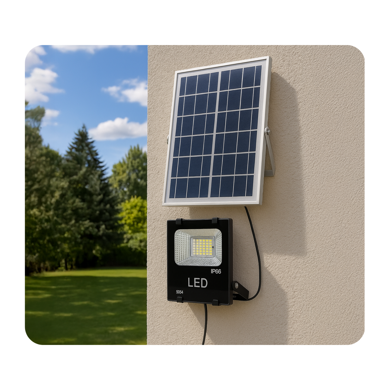Projecteur solaire LED SIGMA – 6W, 400lm, IP66, autonomie 10h - Wattnlight