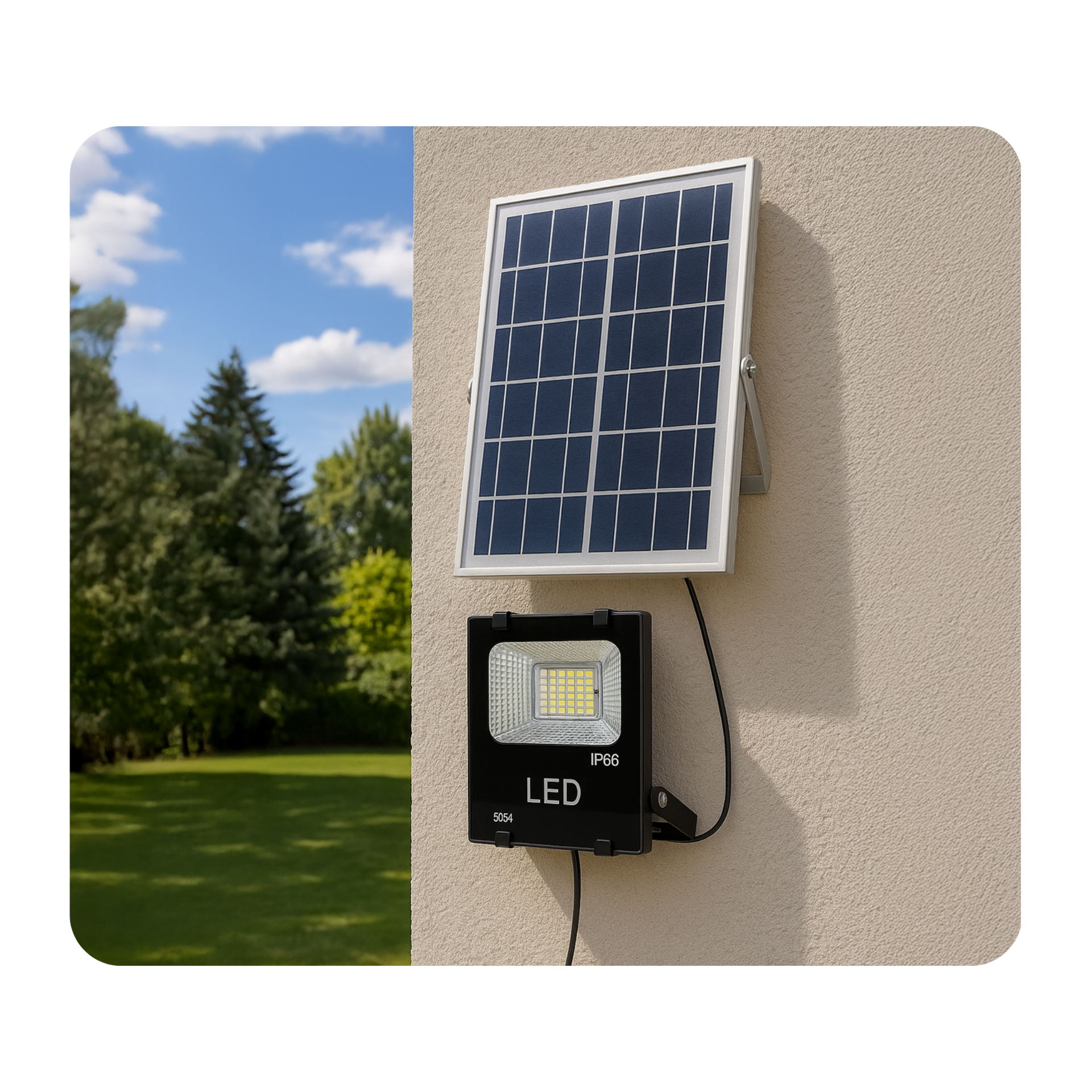 Projecteur solaire LED SIGMA – 6W, 400lm, IP66, autonomie 10h - Wattnlight