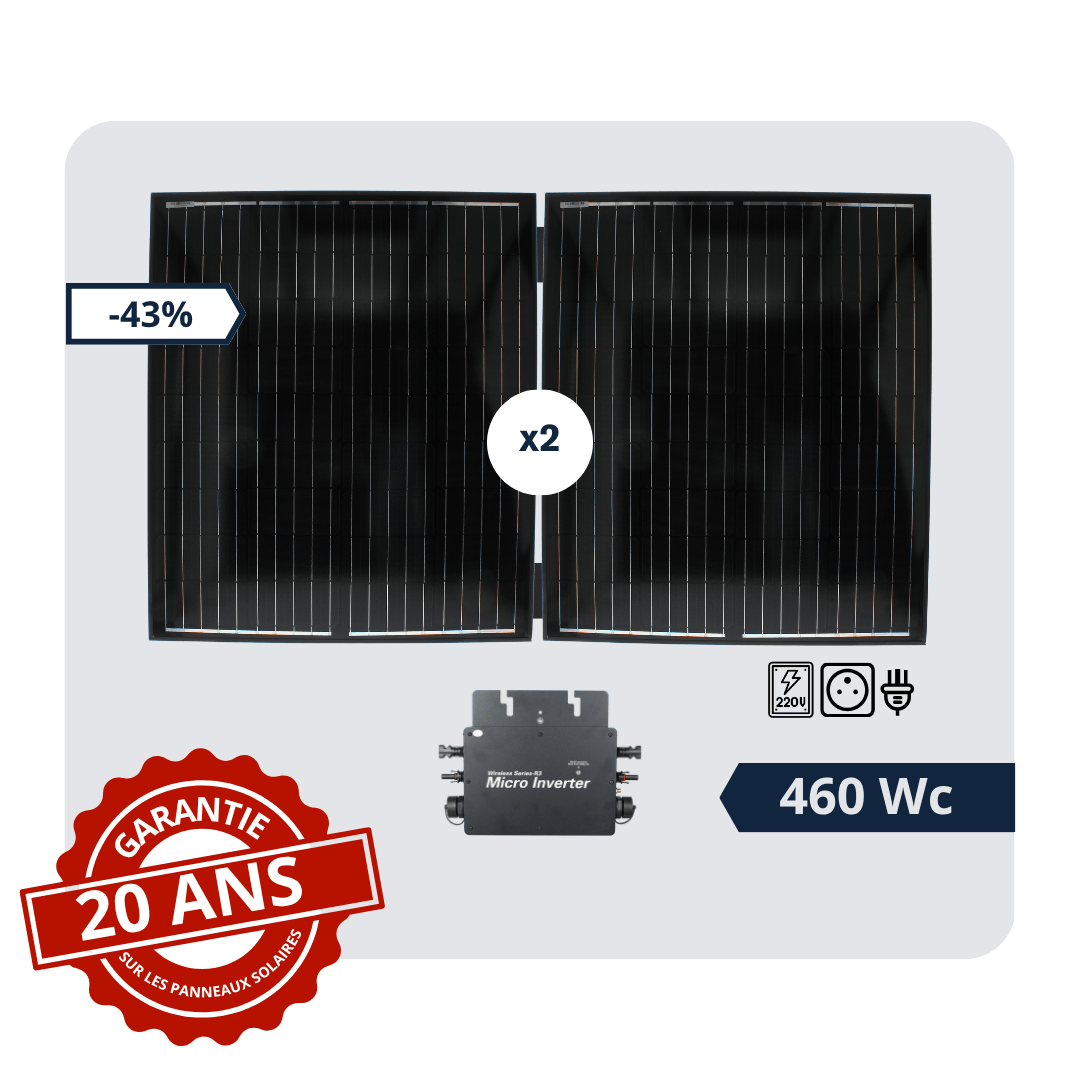 Kit solaire autoconsommation 460W Plug & Play - 2x230W | Wattnlight - Wattnlight
